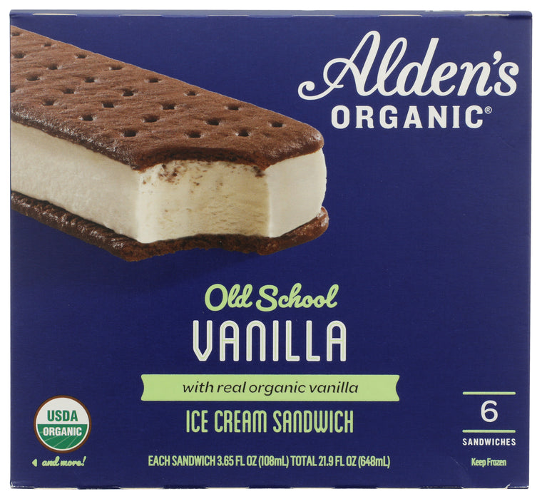 Ice Cream Sandwich, Vanilla, Org, 21.9 fl oz