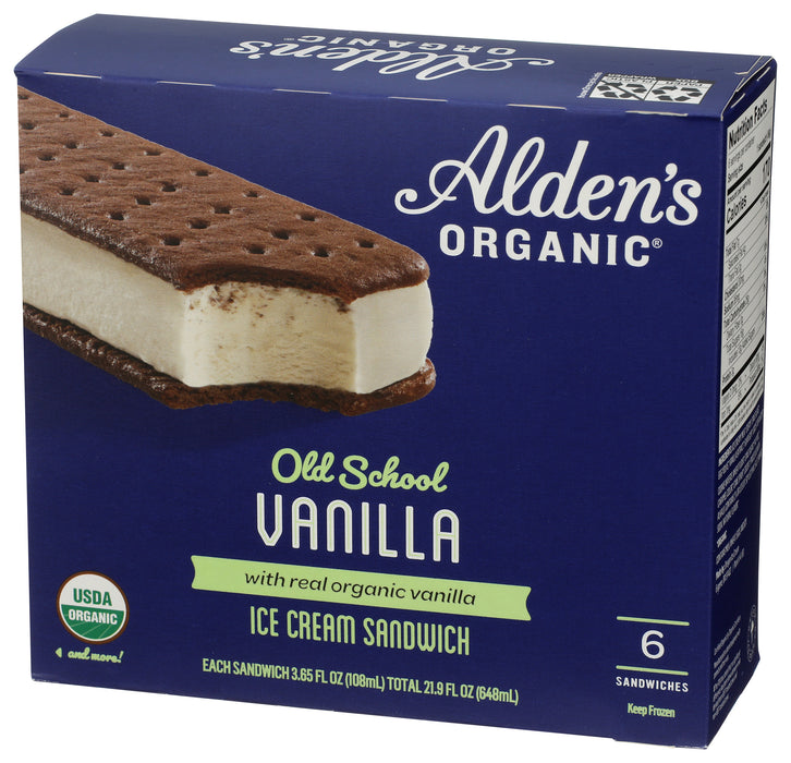 Ice Cream Sandwich, Vanilla, Org, 21.9 fl oz