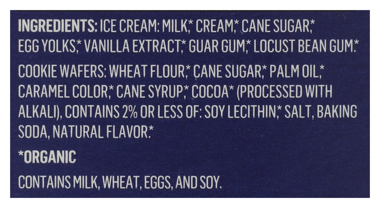 Ice Cream Sandwich, Vanilla, Org, 21.9 fl oz