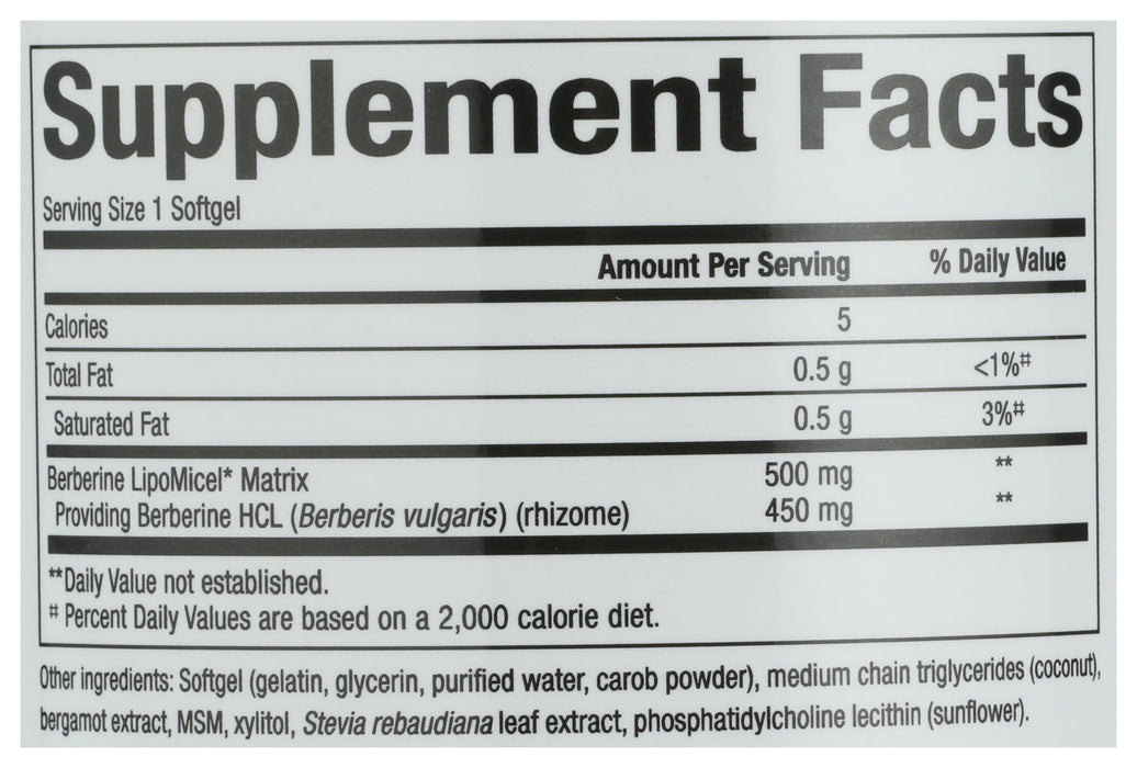 Berberine LipoMicel 500 mg, 90 sgel