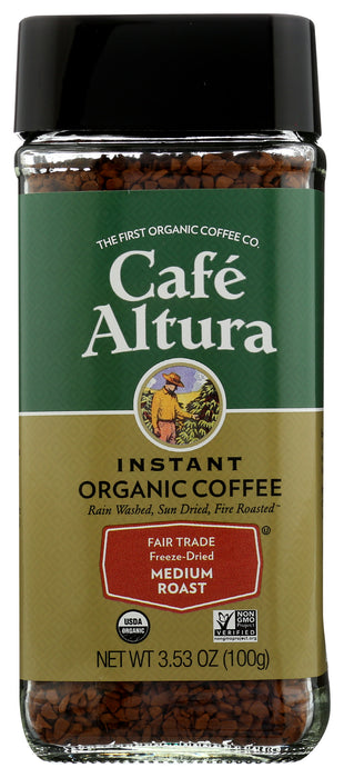 Instant Coffee, Medium Roast Freeze Dried, Org, 3.53 oz