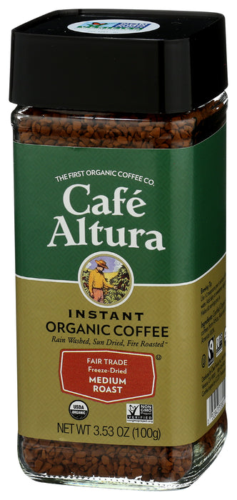 Instant Coffee, Medium Roast Freeze Dried, Org, 3.53 oz