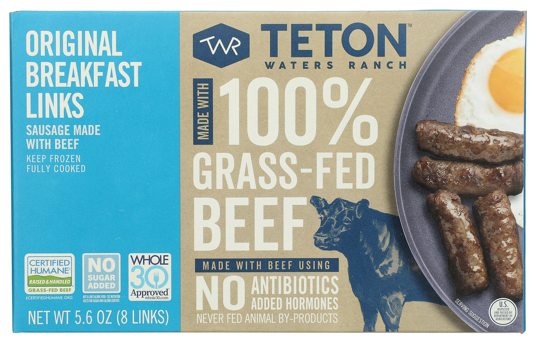Original Breakfast Links Sausage w/ Beef, Grassfed ABF, 5.6 oz