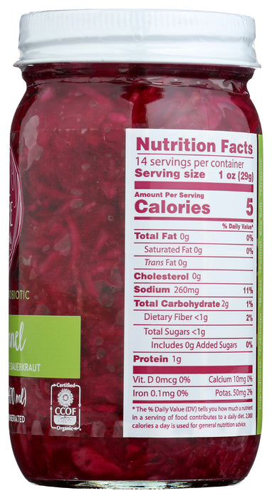 Beet and Fennel Sauerkraut, Org, 16 fl oz