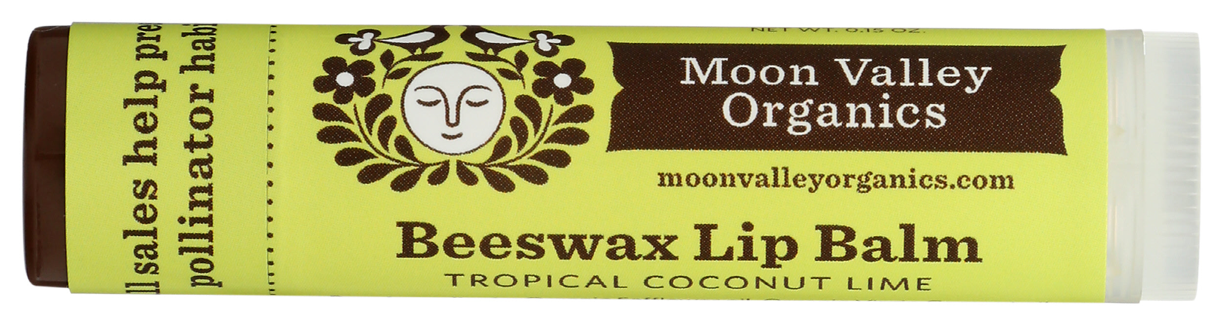 Beeswax Lip Balm, Coconut Lime, 0.15 oz