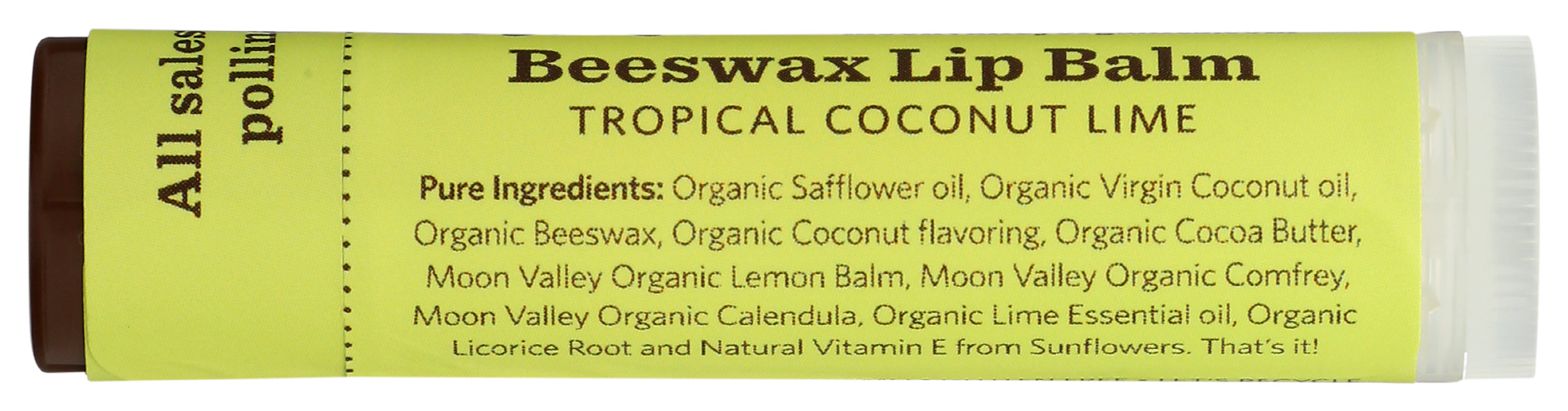 Beeswax Lip Balm, Coconut Lime, 0.15 oz