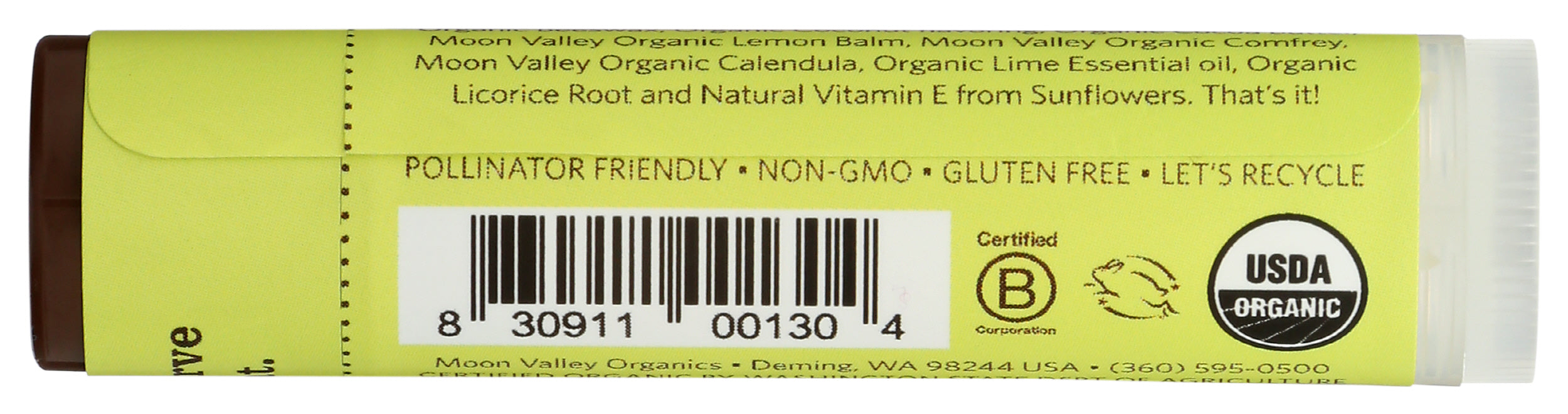 Beeswax Lip Balm, Coconut Lime, 0.15 oz
