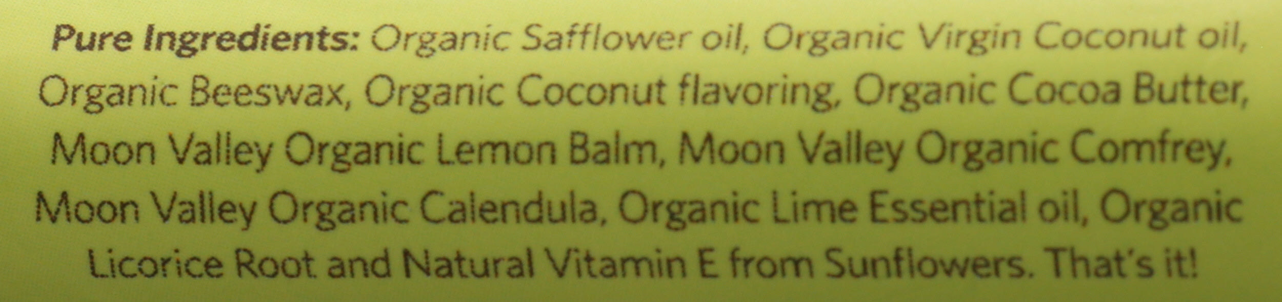 Beeswax Lip Balm, Coconut Lime, 0.15 oz