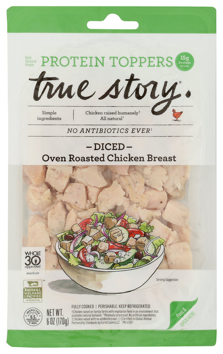 Protein Topper Diced Oven Roasted Chicken Breast, 6 oz
