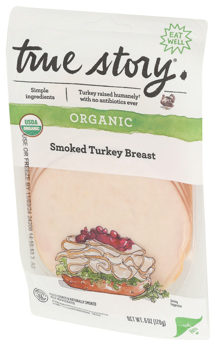 Smoked Turkey Breast Sliced, Org, 6 oz