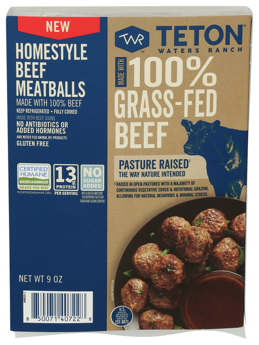 Home Style Beef Meatballs, Pasture Raised ABF, 9 oz