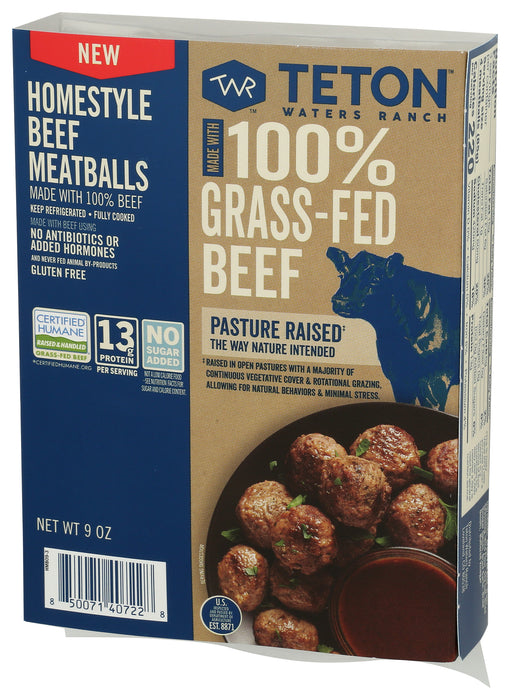 Home Style Beef Meatballs, Pasture Raised ABF, 9 oz