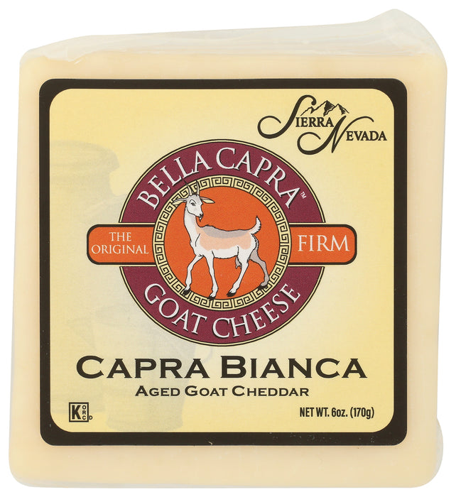 Capra Bianca, Aged Goat Cheese Cheddar, 6 oz
