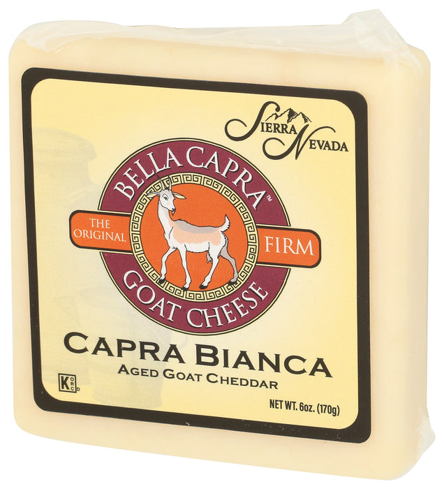 Capra Bianca, Aged Goat Cheese Cheddar, 6 oz