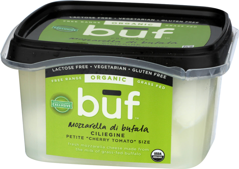 Mozzarella di Bufala Ciliegine, Petite Balls, Org, 7 oz
