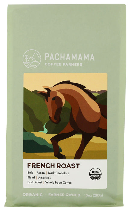 French Roast Whole Bean Coffee, Org, 10 oz