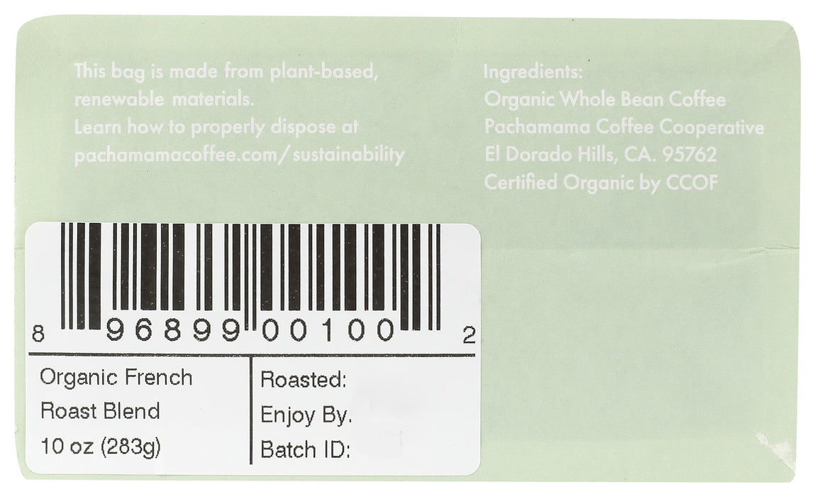 French Roast Whole Bean Coffee, Org, 10 oz