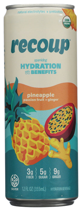 Sparkling Hydration, Pineapple Passionfruit Ginger, Reg Org, 12 fl oz