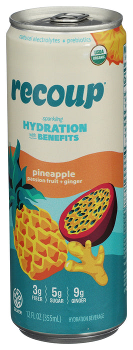 Sparkling Hydration, Pineapple Passionfruit Ginger, Reg Org, 12 fl oz