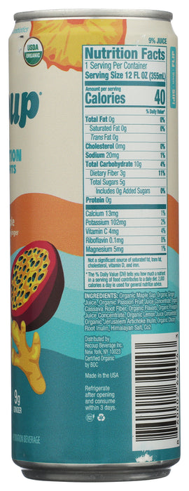 Sparkling Hydration, Pineapple Passionfruit Ginger, Reg Org, 12 fl oz