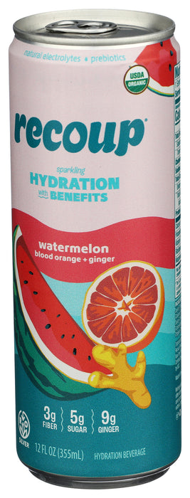 Sparkling Hydration, Watermelon Orange Ginger, Reg Org, 12 fl oz