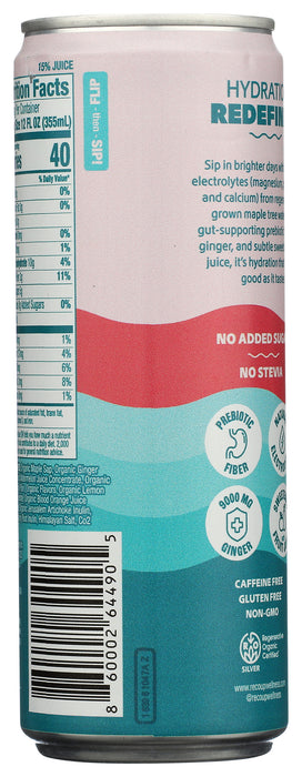 Sparkling Hydration, Watermelon Orange Ginger, Reg Org, 12 fl oz