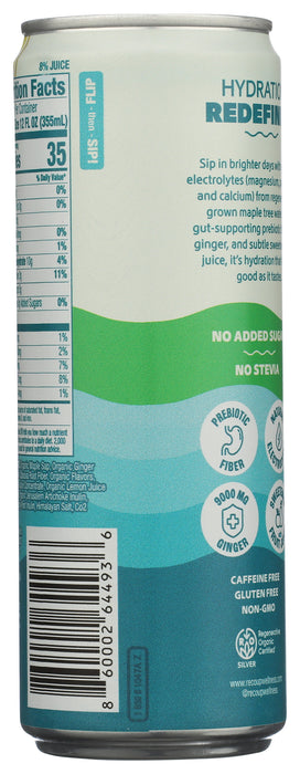 Sparkling Hydration, Lemon Lime Ginger, Reg Org, 12 fl oz