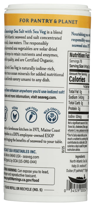 Sea Seasonings, Sea Salt w Sea Veg, Org, 4 oz