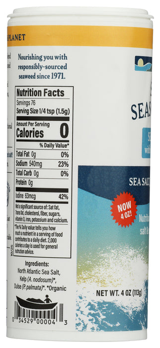 Sea Seasonings, Sea Salt w Sea Veg, Org, 4 oz