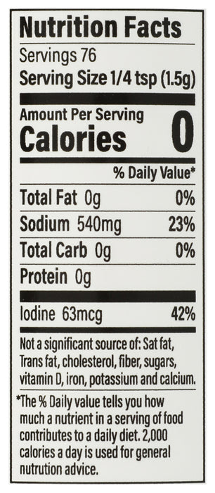 Sea Seasonings, Sea Salt w Sea Veg, Org, 4 oz