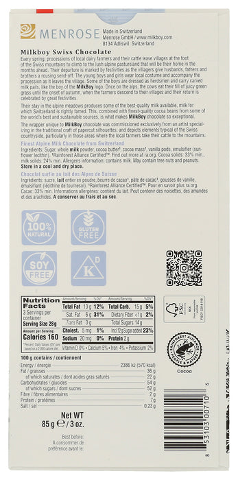 Alpine Milk Chocolate Bar, 3 oz