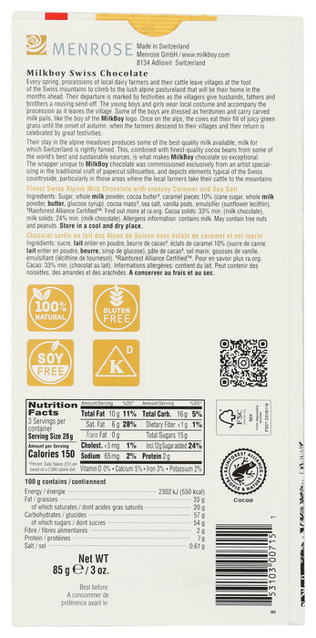 Alpine Milk Chocolate w/ Caramel Sea Salt Bar, 3 oz