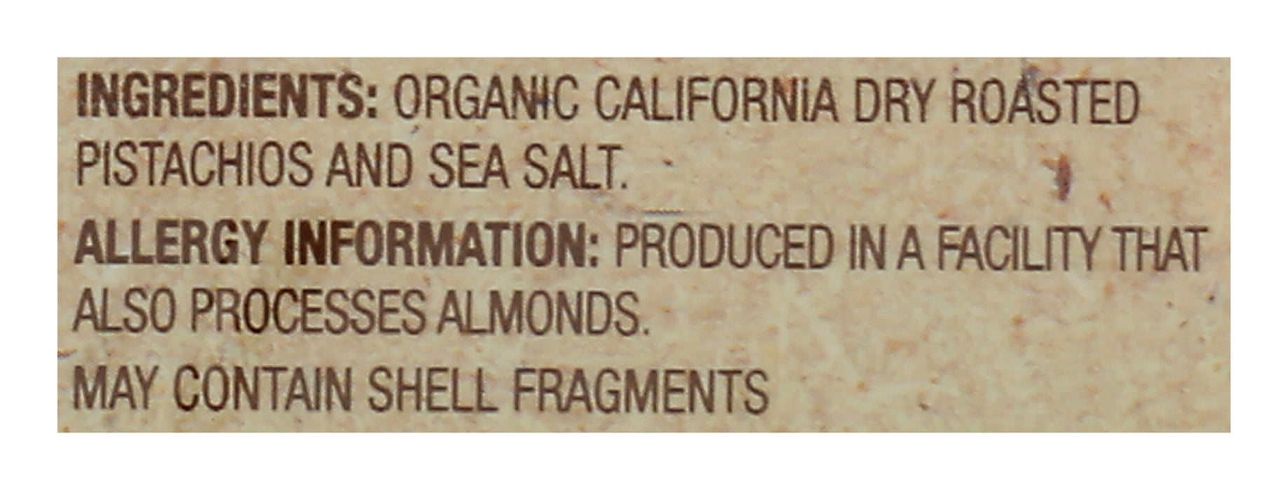 No Shell Pistachios, Roasted Sea Salt, Org, 6 oz