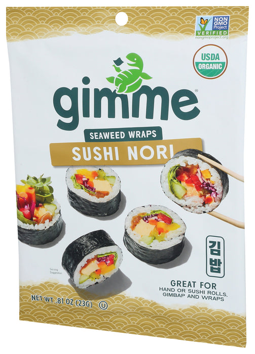 Seaweed Wraps Sushi Nori, Org, 0.81 oz