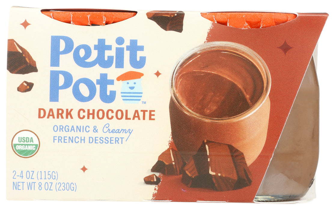 Dark Chocolate Creamy French Dessert 2pk, Org, 8 oz