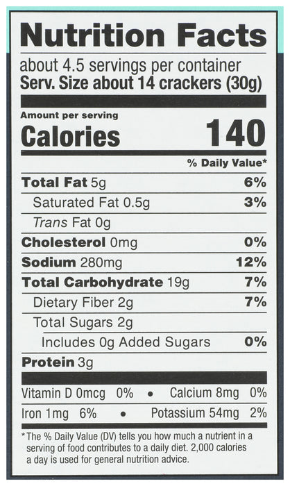 Sourdough Crackers, Sea Salt, Org, 4.4 oz
