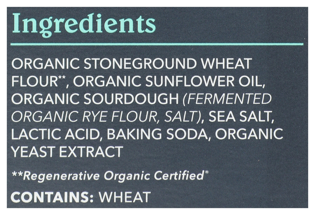 Sourdough Crackers, Sea Salt, Org, 4.4 oz