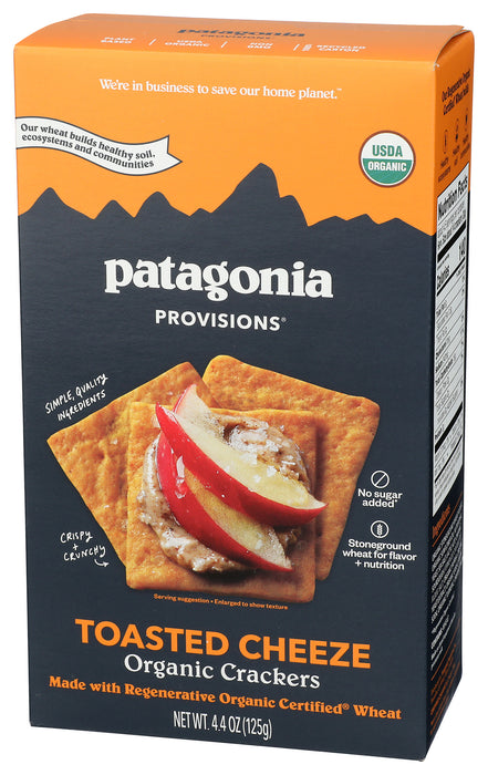Toasted Cheeze Crackers, Org, 4.4 oz