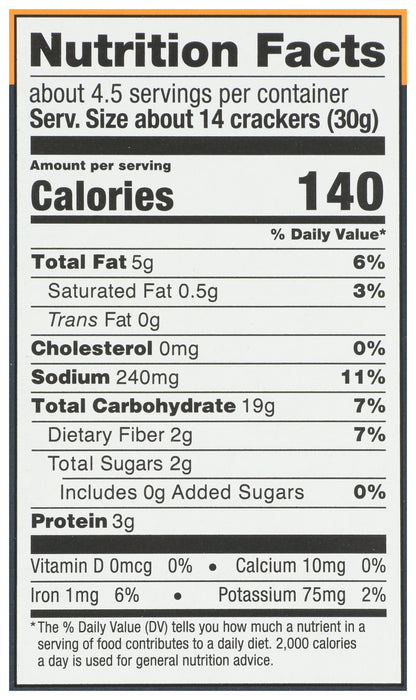 Toasted Cheeze Crackers, Org, 4.4 oz