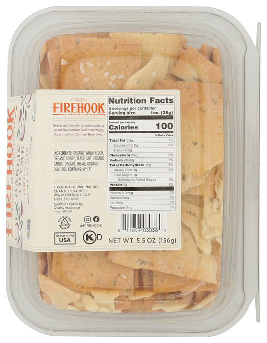 Artisan Baked Cracker, Garlic Theme, Org, 5.5 oz