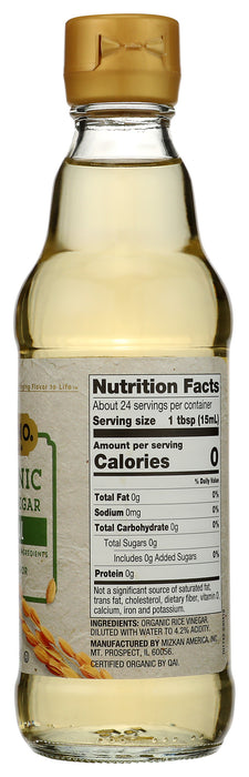 Rice Vinegar Natural, Org, 12 fl oz