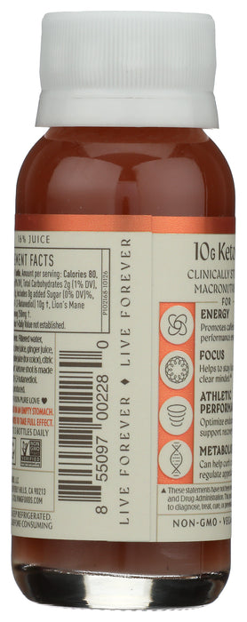 Caffeine Free Energy Shot, Ketones & Ginseng, 2 fl oz