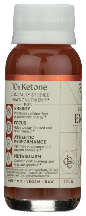 Caffeine Free Energy Shot, Ketones & Ginseng, 2 fl oz
