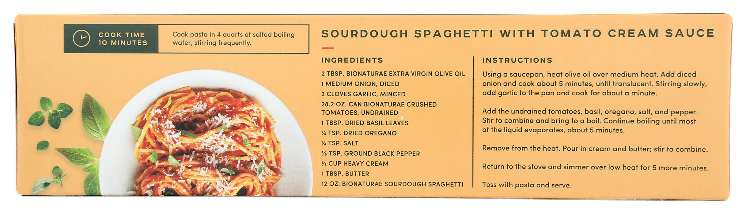 Spaghetti Sourdough Pasta, Org, 12 oz