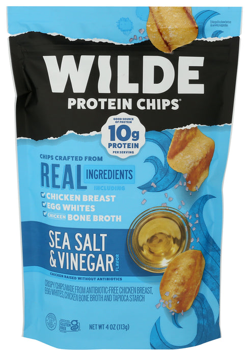 Wilde Protein Chips, Sea Salt & Vinegar, 4 oz