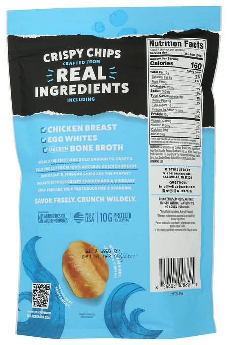 Wilde Protein Chips, Sea Salt & Vinegar, 4 oz