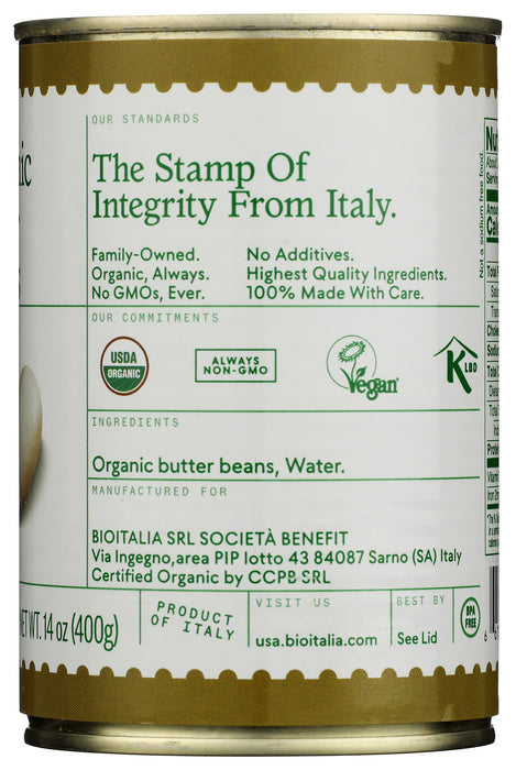 Butter Beans, Org, 14 oz