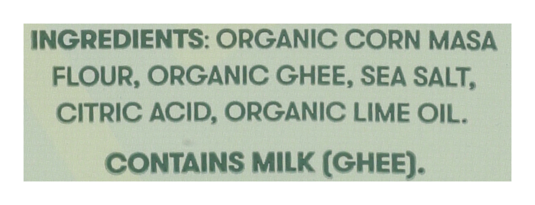 Tortilla Dip Chips, Hint of Lime, No Seed Oil Org, 5 oz