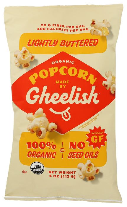 Lightly Buttered Popcorn, No Seed Oil Org, 4 oz