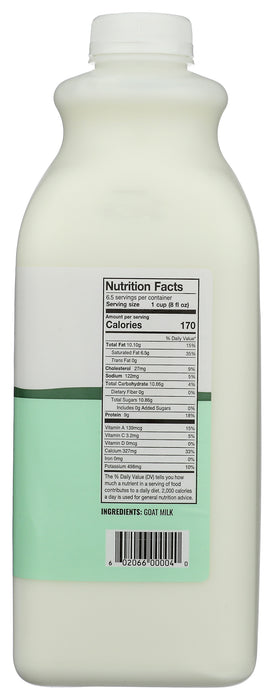 Goat Milk, Grade A Pasteurized, 1.5 lit/52 fl oz